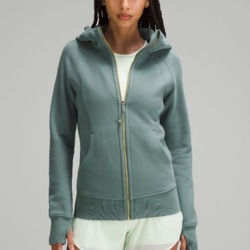 Women's Green Zip-Up Hoodie